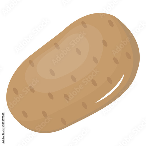 An icon of potato flat vector
