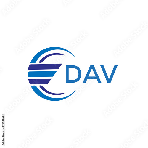 DAV letter logo. DAV blue image on white background. DAV vector logo design for entrepreneur and business. DAV best icon.