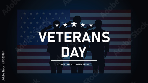 Happy veterans day. Veterans day background. 
Memorial American veteran day vector design illustration. 