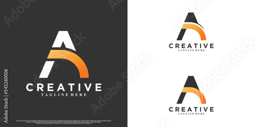 bundle icon latter a logo design with creative unique concept