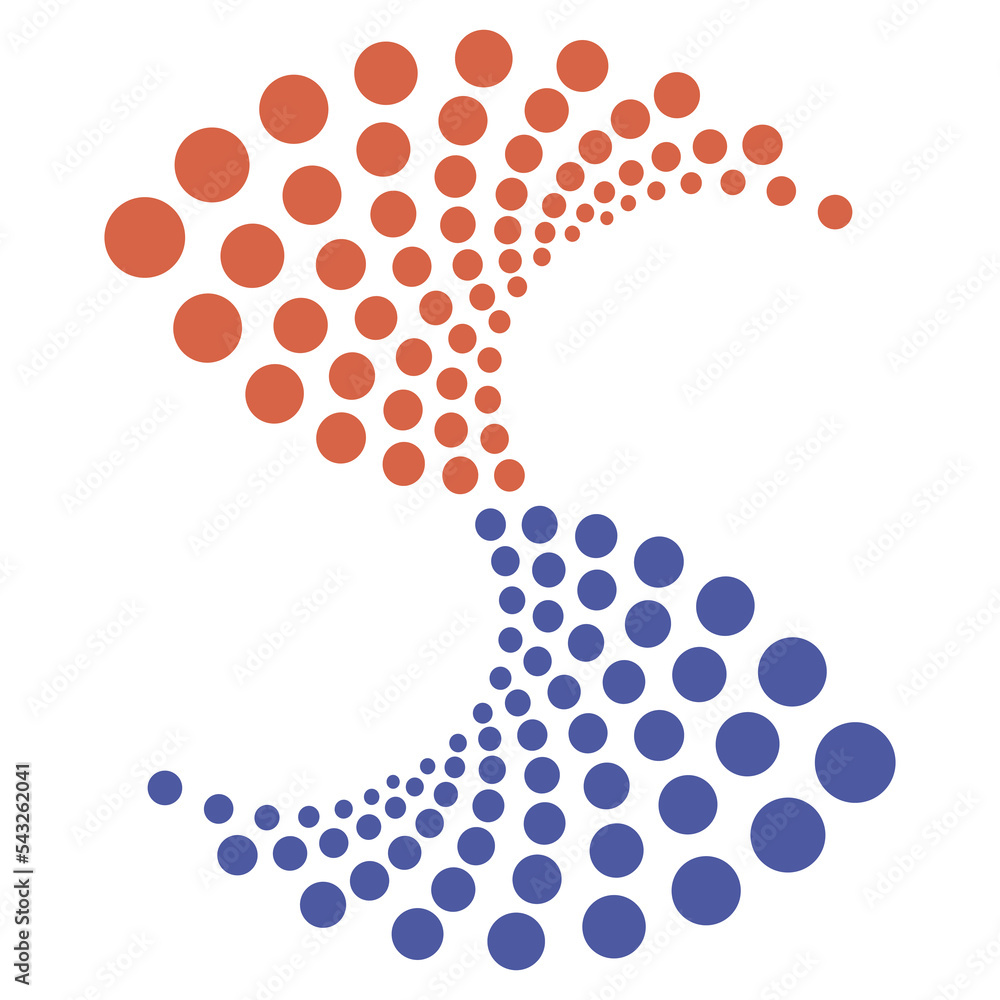 Fototapeta premium Circle Dotted Colorful Icon Isolated on White Background.