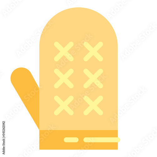 mitten flat icon style
