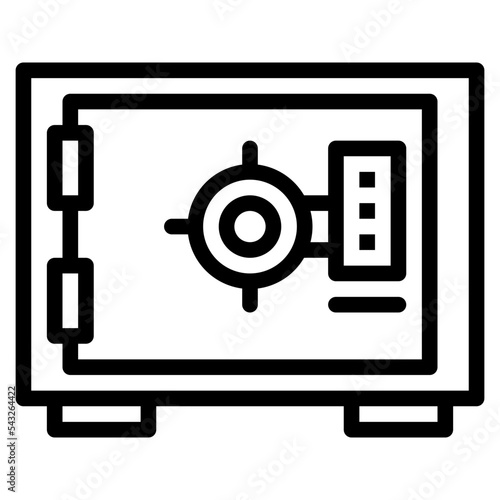 safe box line icon style