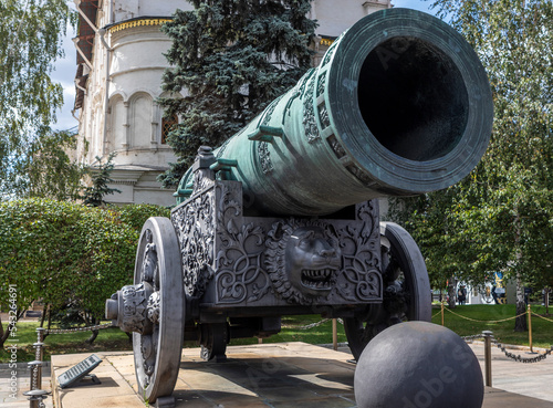 The Tsar Cannon inside the Kremlin, Moscow, Russia - Europe