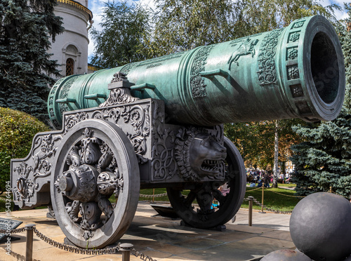 The Tsar Cannon inside the Kremlin, Moscow, Russia - Europe
