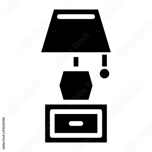 bedside table glyph icon style