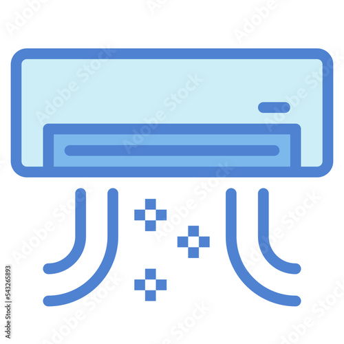 air conditioner two tone icon style