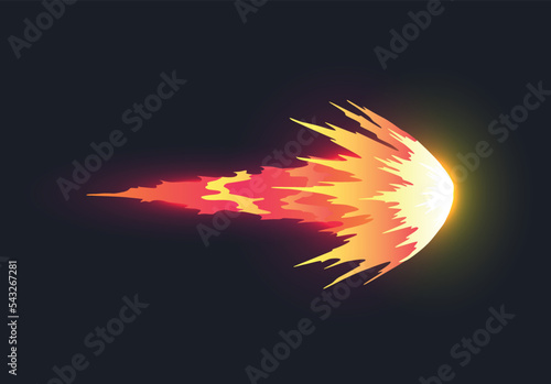 Cartoon laser gun beam. Alien combat weapon rays. Futuristic shot effect. Destructive plasma flow. Bomb blaster attack explosion. Vector game element