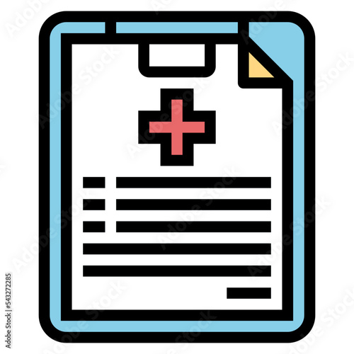 medical history filled outline icon style