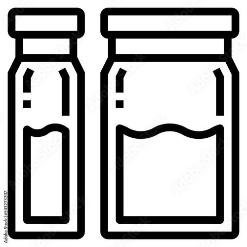 vials line icon style
