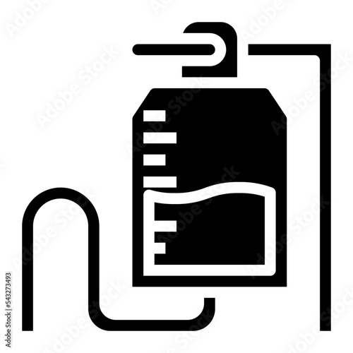 Blood transfusion glyph icon style