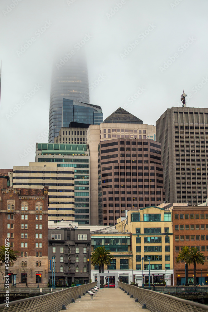 Buildings of San Francisco, skyscrapers of the business area