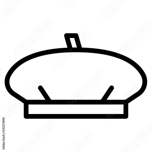 beret line icon style