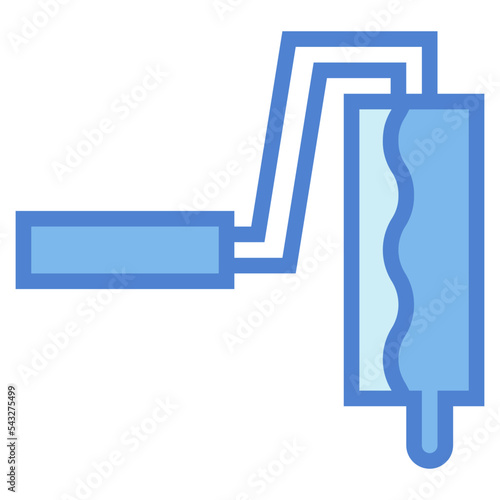 paint roller two tone icon style
