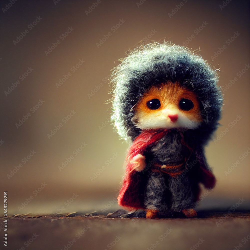 Fototapeta premium Medieval dressed fox toy