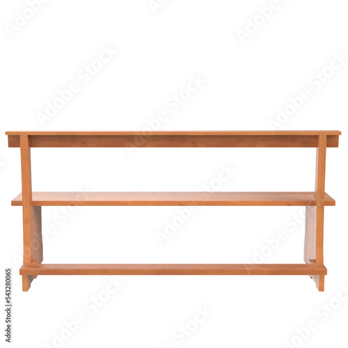 Fototapeta 3d rendering illustration of a pew bench with kneeler