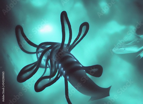 Sea abyssal fishes, creatures