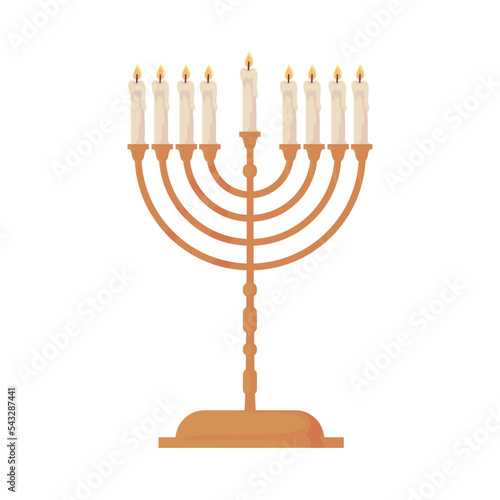 colored menorah design