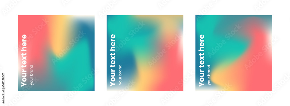 Red blue pink purple violet yellow green gradient blurry background mesh illustration