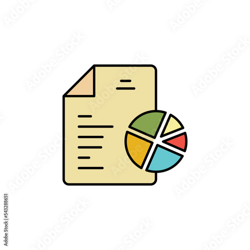 Financial analysis papers outline icon. Element of finance illustration icon. signs, symbols can be used for web, logo, mobile app, UI, UX