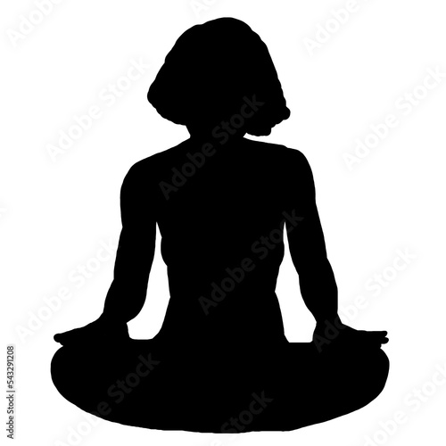 spirituel zen position yoga carré ombre sticker