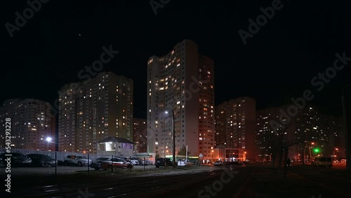 War in Ukraine, turning off the lights in a residential area.