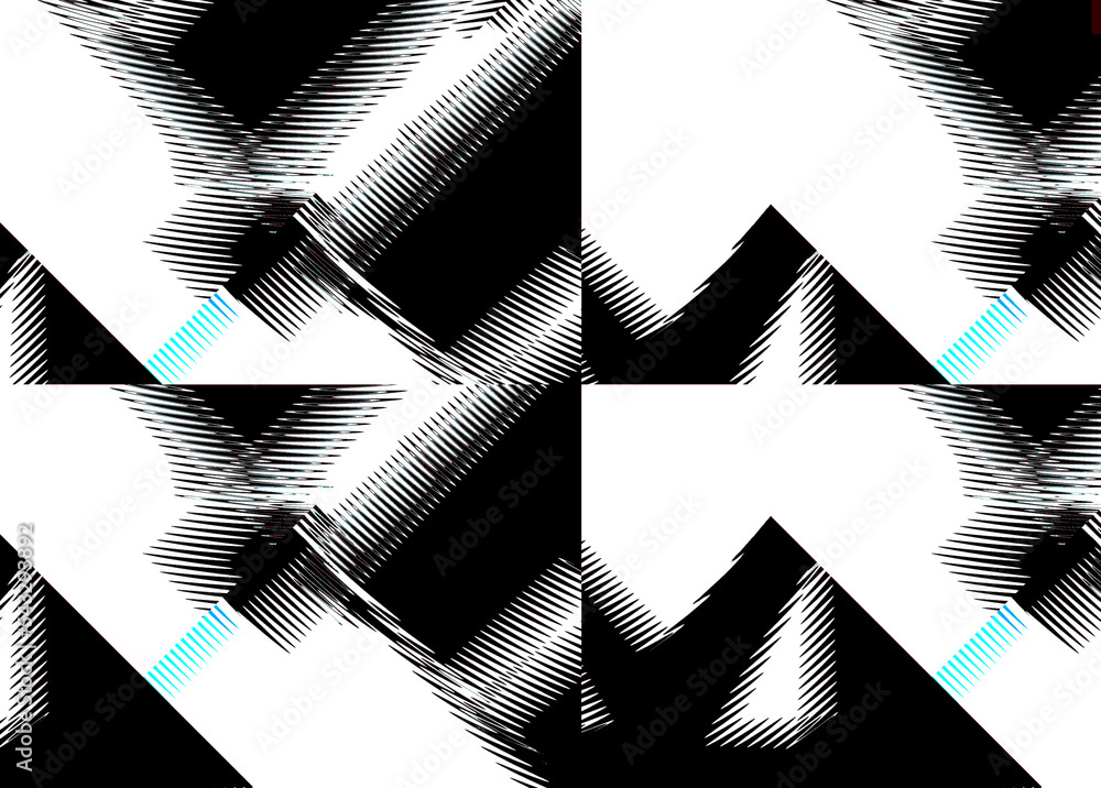 Abstract, Multiple Shapes, Shades, and Patterns, within a Border       digital art