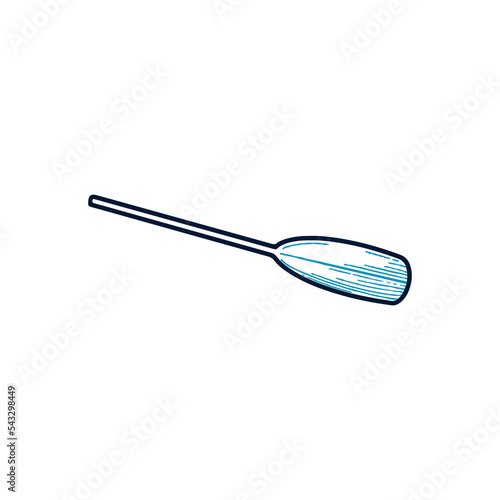 Hand drawn vector illustration. An oar