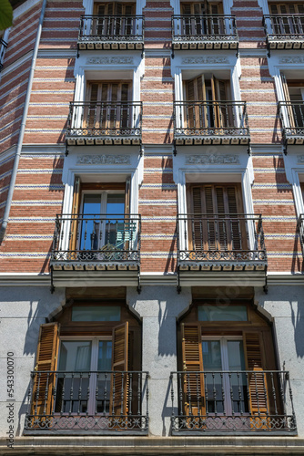 Historical residential building on Calle de Atocha in Madrid