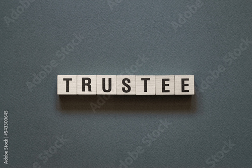 Trustee - word concept on cubes photo