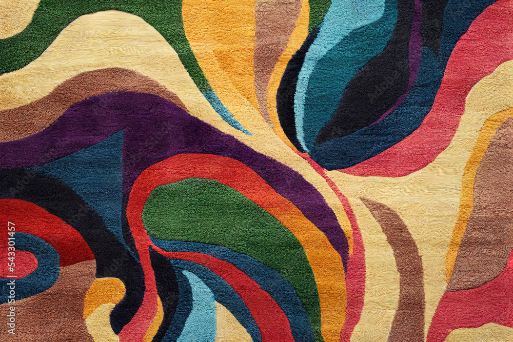 Colours Rug Digital Abstract multicoloured textured rug Stock Illustration | Adobe Stock