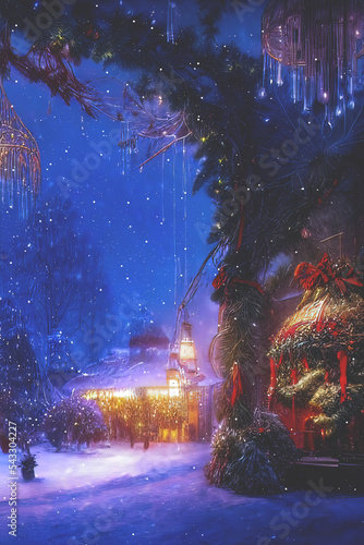 Christmas card with Christm...