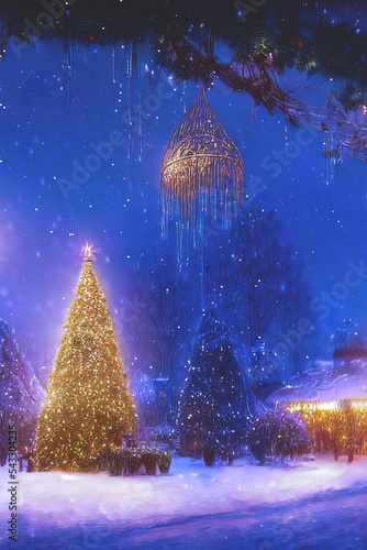 Christmas card with Christm...