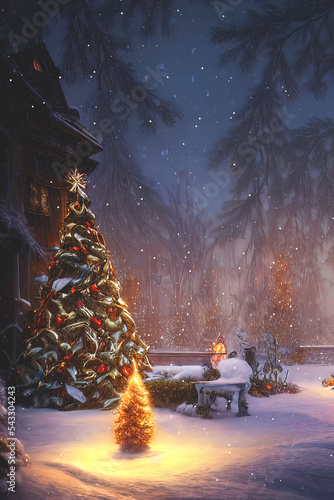 Christmas card with Christm...