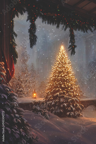 Christmas card with Christm...