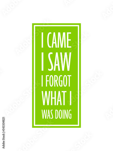 I came saw forget 