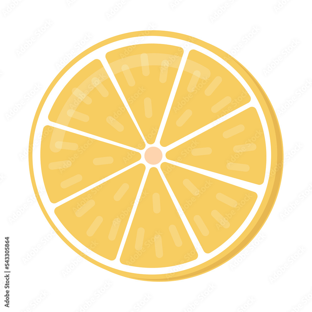 Lemon slice - ingredient for tea, mulled wine, cocktail. Vector cute new year illustration. Lemon slice - ingredient for tea, mulled wine, cocktail. Vector cute new year illustration.