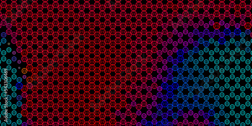 Dark Blue, Red vector texture with religion symbols.