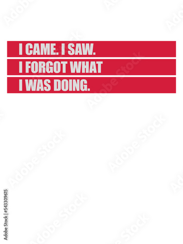I came saw forget 