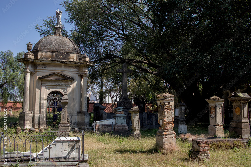 Stockfoto Tumbas del cementerio de Belén en dia de muertos en