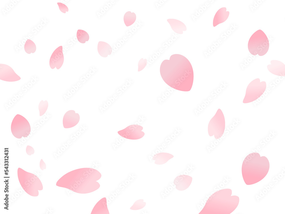 桜吹雪_花びら_ベクターイラスト 桜吹雪_花びら_ベクターイラスト