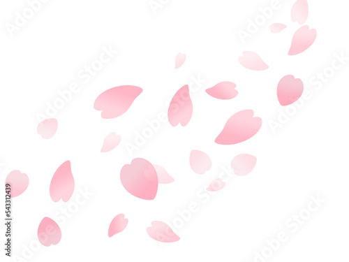 桜吹雪_花びら_ベクターイラスト