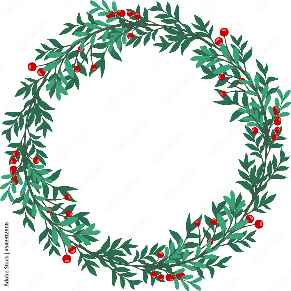 Christmas flower with circle frame
Christmas flower with circle frame