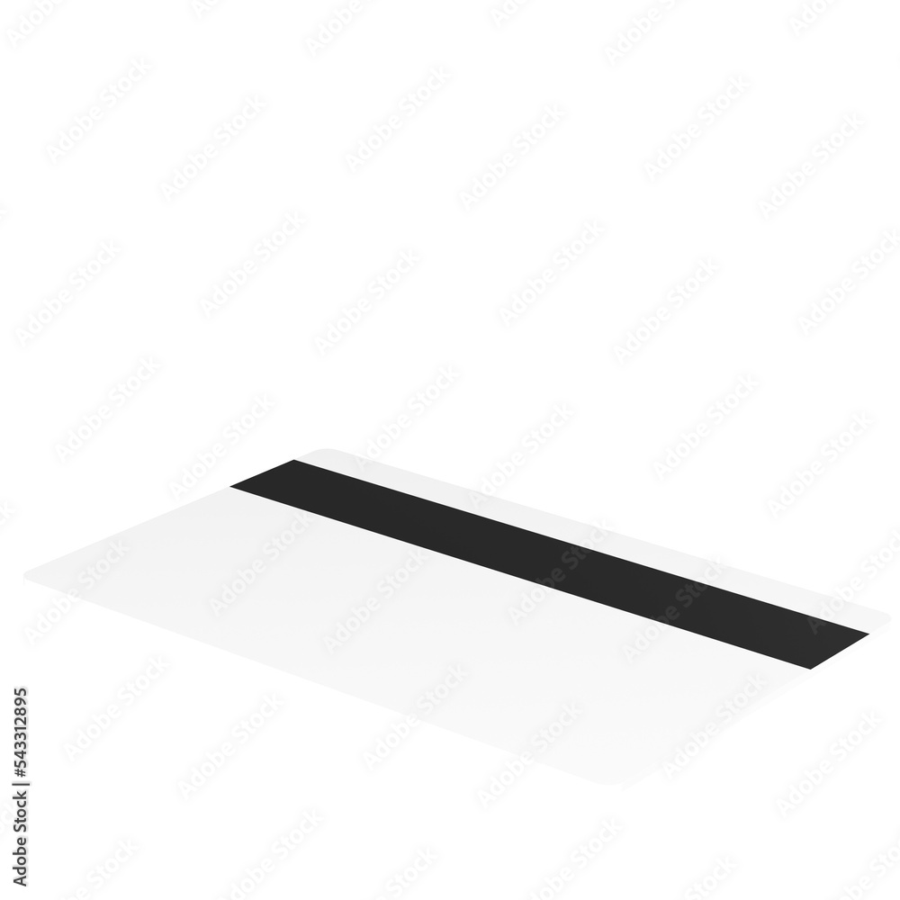 3d rendering illustration of a plastic card with magnetic strip 3d rendering illustration of a plastic card with magnetic strip