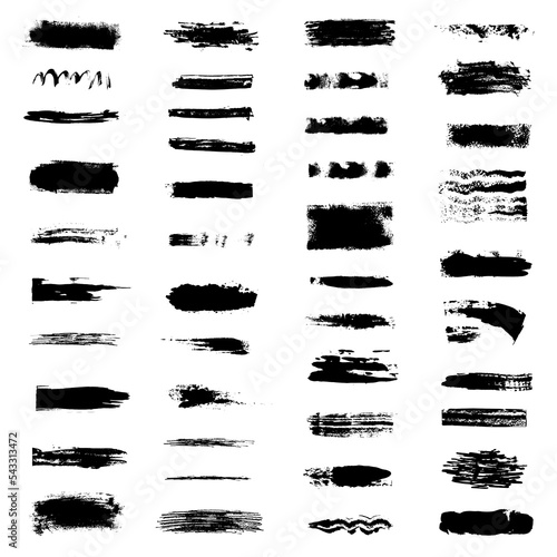 brush strokes , paint spots , texture isolated element set 