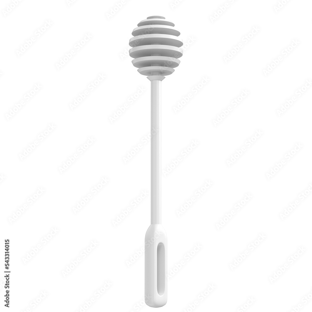 3d rendering illustration of a plastic honey dipper 3d rendering illustration of a plastic honey dipper