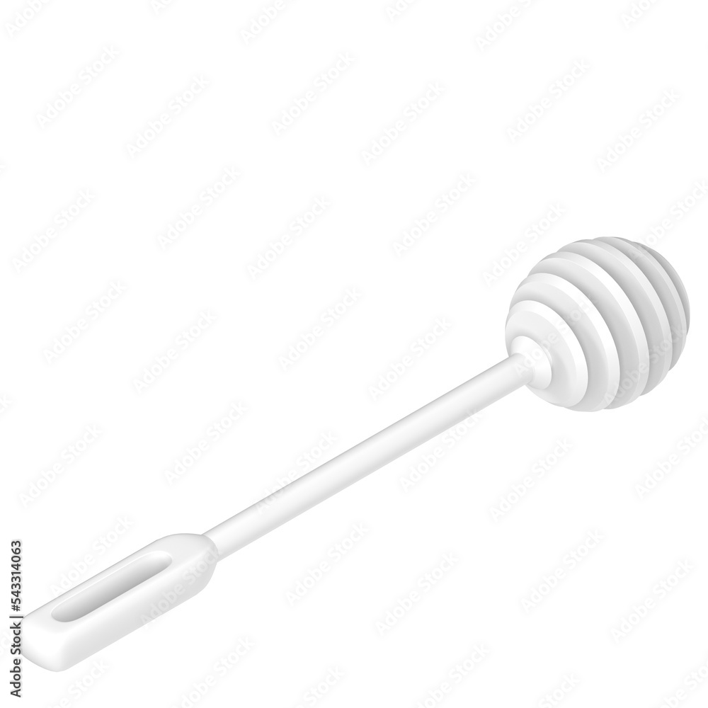 3d rendering illustration of a plastic honey dipper 3d rendering illustration of a plastic honey dipper