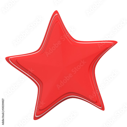 3d rendering illustration of a plastic star beach toy