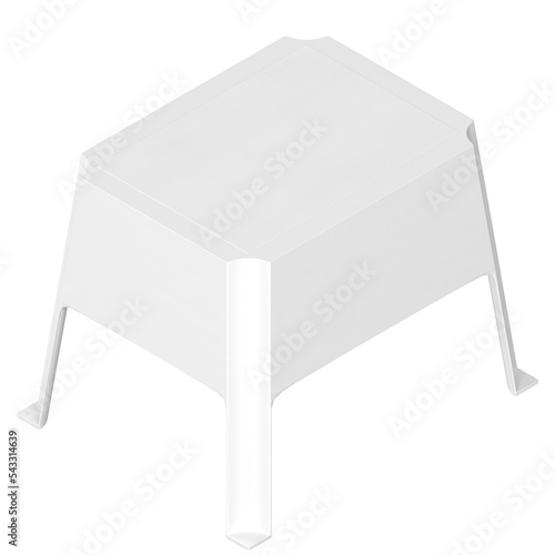 3d rendering illustration of a plastic stool