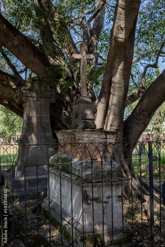 Tumbas del cementerio de Belén en dia de muertos en Guadalajara Jalisco
